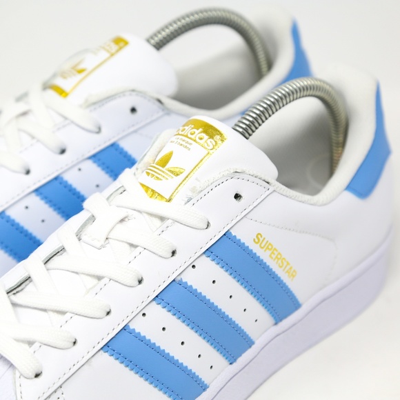 Adidas SuperStar Foundation White Light Blue Gold - Picture 7 of 8